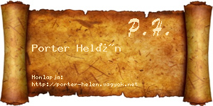 Porter Helén névjegykártya